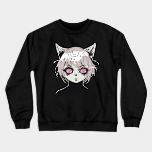 cat girl anime style Crewneck Sweatshirt